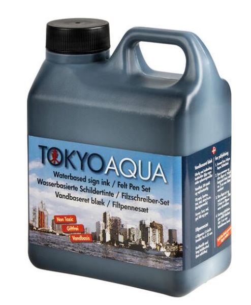 Tokyo Aqua blekk 1 liter svart
