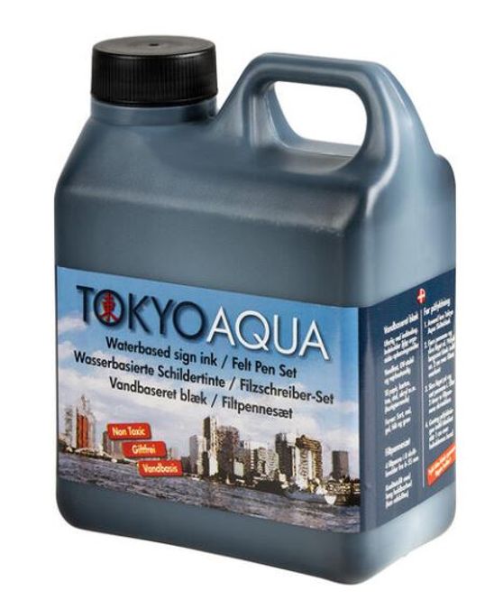 Hovedbilde Tokyo Aqua blekk 1 liter svart