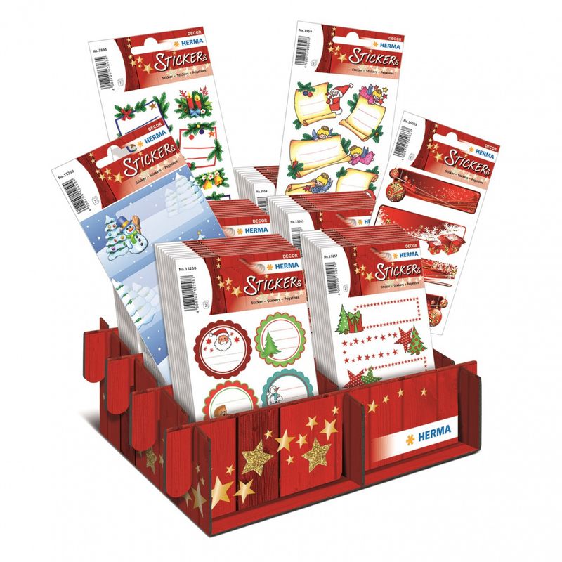 Gaveetiketter display 60 ark Herma