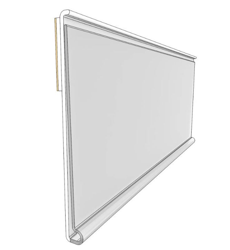 Hyllekantlist for plane underlag 39x885mm sort 50 stk.