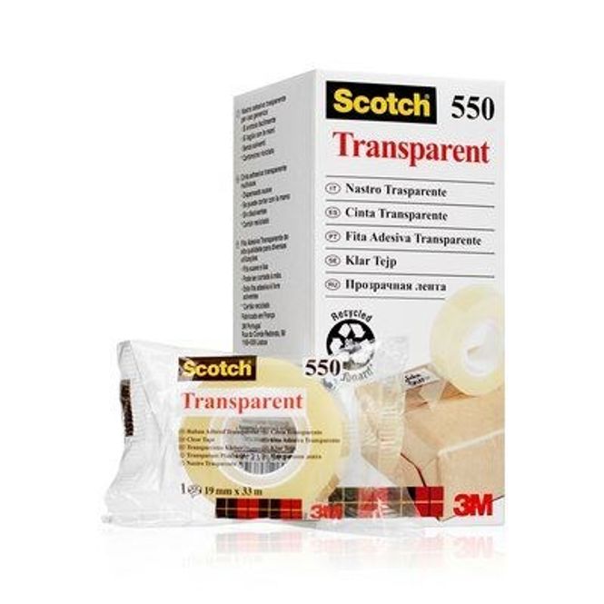 Hovedbilde Tape 19mmx33m transparent 8pk.