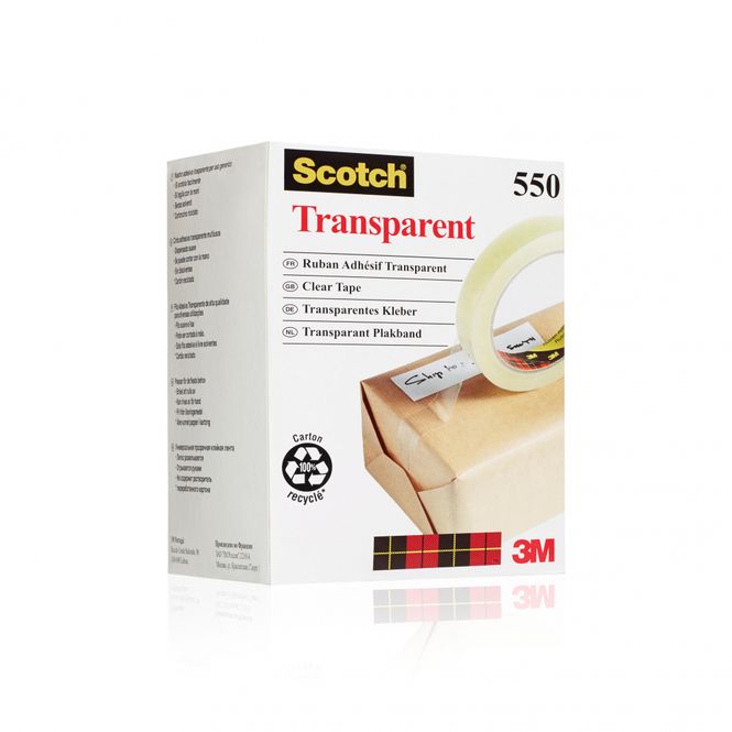 Hovedbilde Tape 19mmx66m transparent 8 pk.