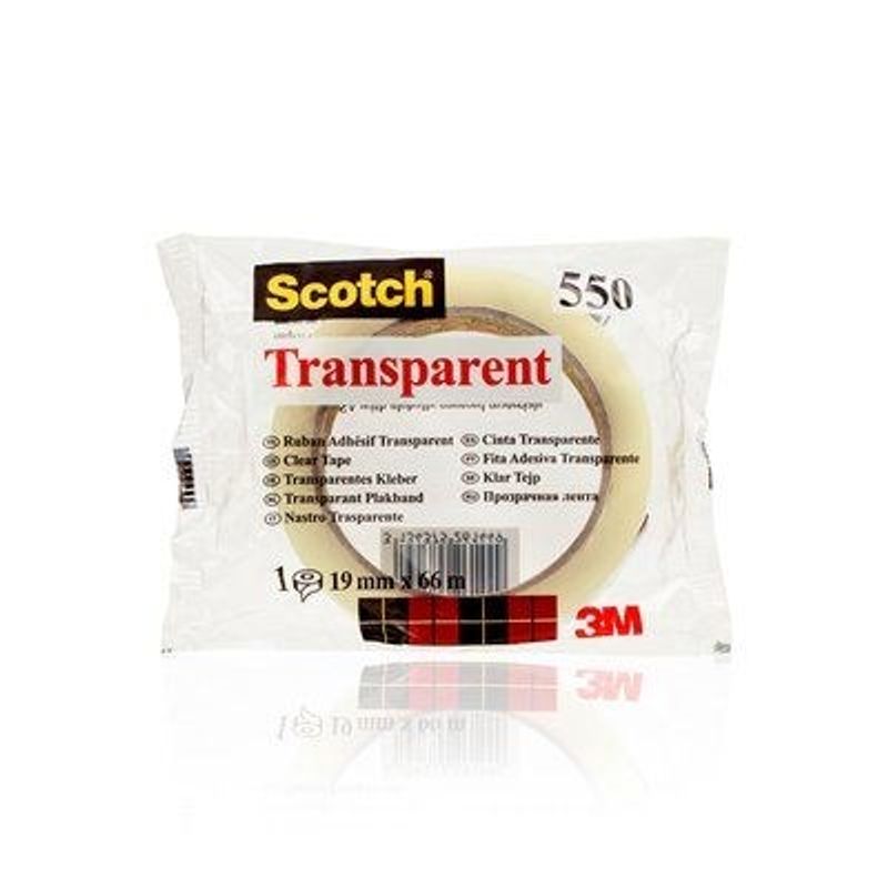 Tape 19mmx66m transparent 8 pk.