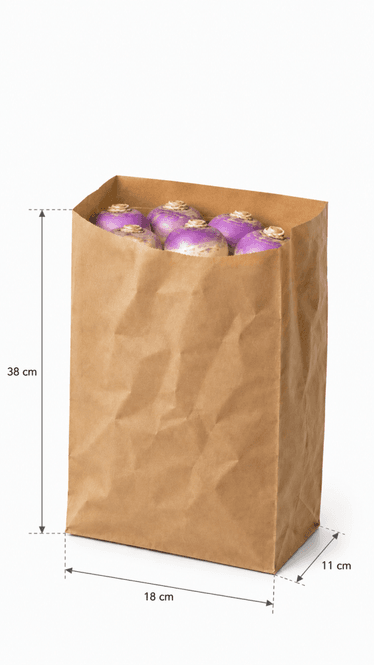 Hovedbilde Papirpose brun kraft 5 kilo  250 stk.