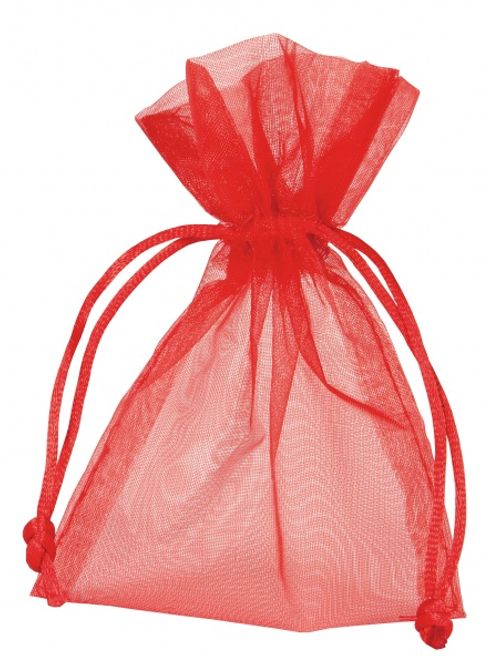 Hovedbilde Organza poser rød 12x17cm 10 stk. 