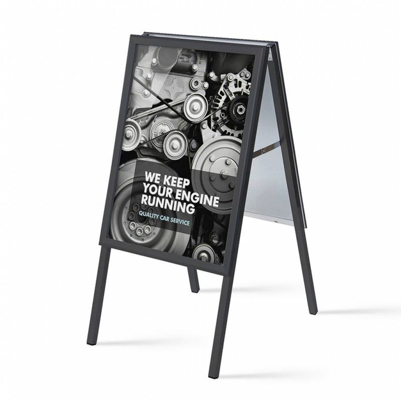 A-bukk aluminium A1 cm sort