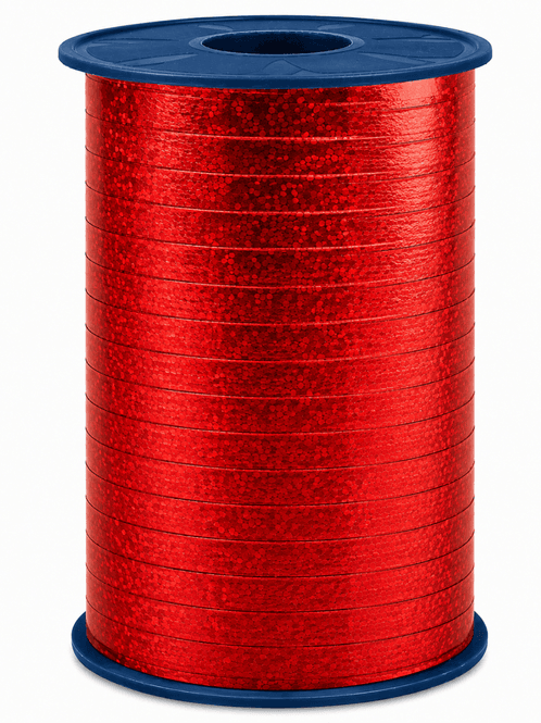 Hovedbilde Gavebånd Holografisk Rød 10mm x 200 meter