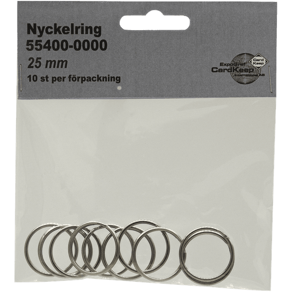 N&oslash;kkelring &Oslash;=25mm metall 10 stk.