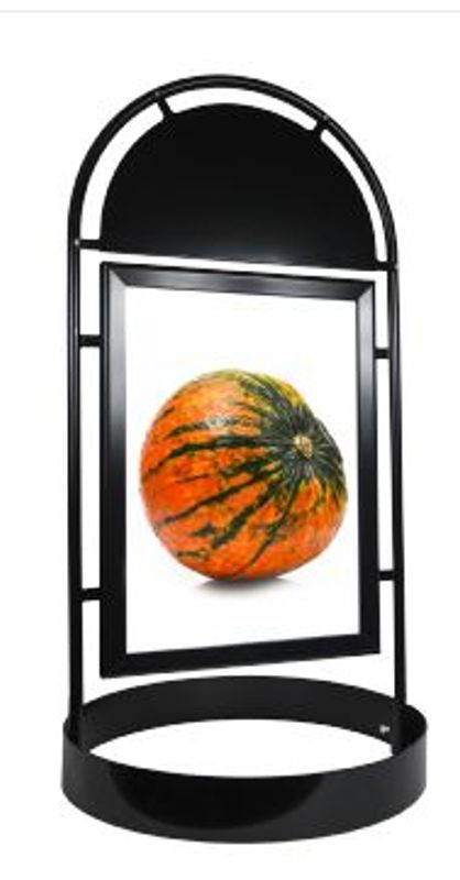 Gatebukk Gotik Circle 50x70cm sort