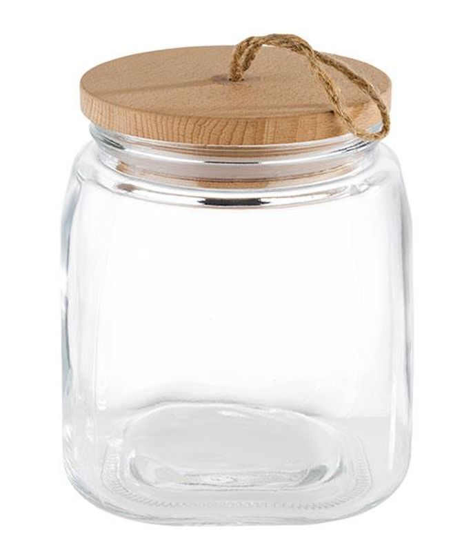 Glassbeholder med trelokk 2 liter