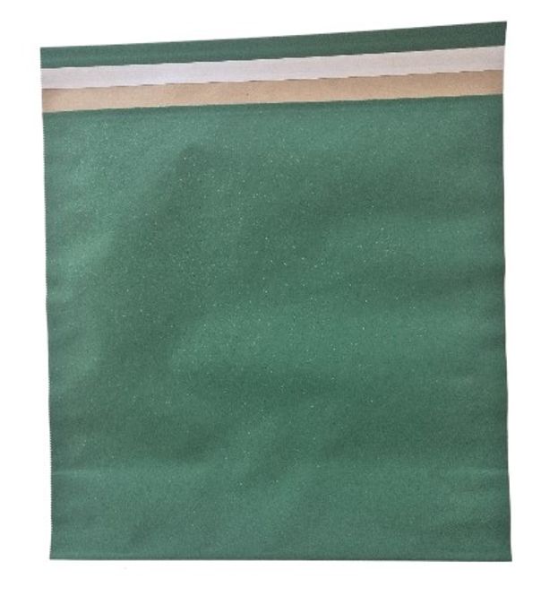 Hovedbilde Eco papirpose med limklaff 27x26x10cm grønn 100 ...