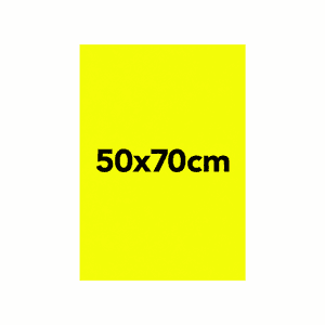 Tekstkartong gul flouriserende 50x70cm 10 stk.