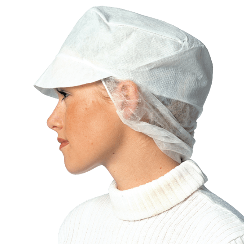 LUER MED SKJERM NON WOVEN HVIT One size 100 stk.