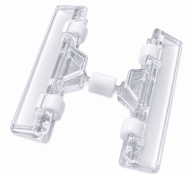 Hovedbilde Dobbel klemme 80 mm – transparent 