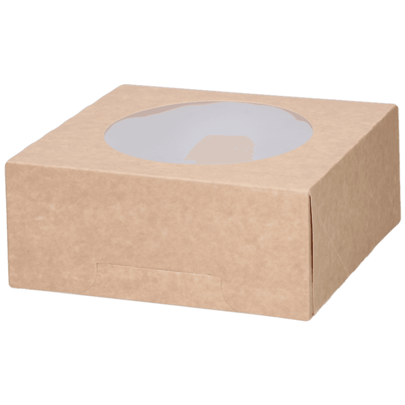 Kakeeske brun vindu 19x19x8 cm 100 stk.