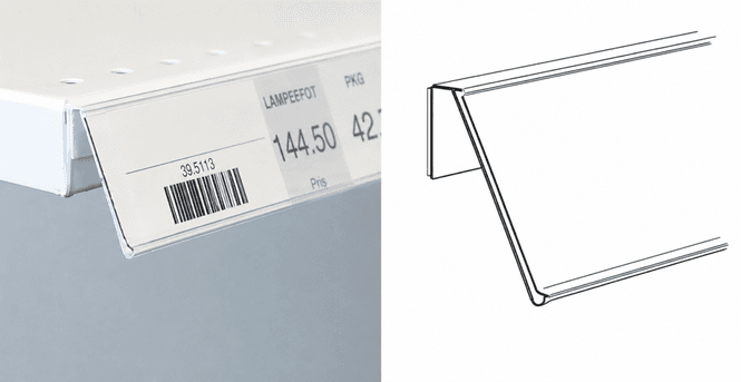 Hovedbilde Hyllekantlist vinklet for plane underlag 30x885mm ...