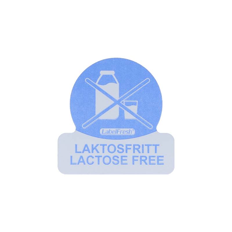 ETIKETT LAKTOSFRITT 30X30MM 500 stk.
