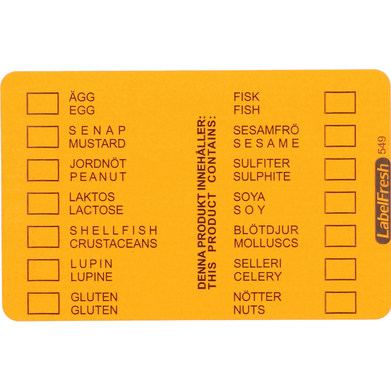 ETIKETT ALLERGENER 70x45mm 500 stk.