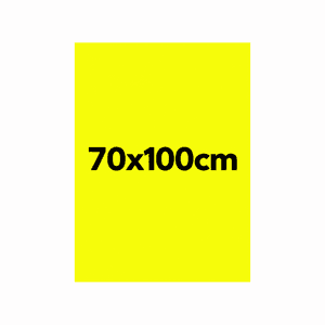 Tekstkartong gul flouriserende 70x100cm 5stk.