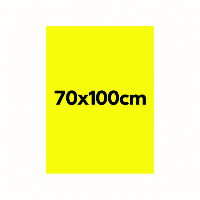 Tekstkartong gul flouriserende 70x100cm 5stk.