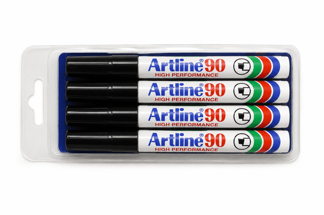 Hovedbilde Artline 90 2-5mm sort 4 stk. blister