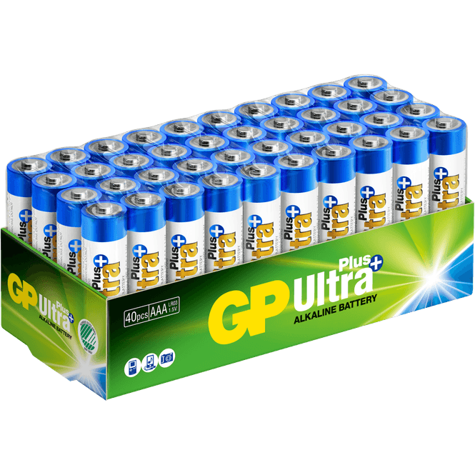Hovedbilde Batteri 1,5V AAA GP UltraPlus 40 stk.