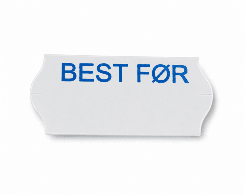 Etikett 26x12mm Best Før Open/Blitz/Meto/Avery