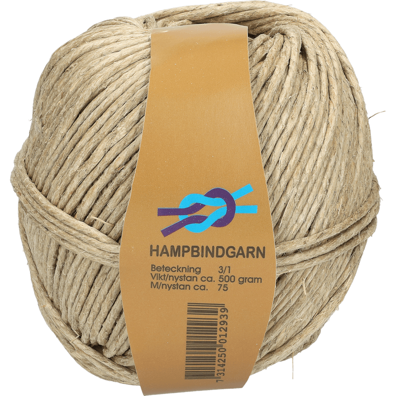 Hampgarn 3/1 3mm 75m