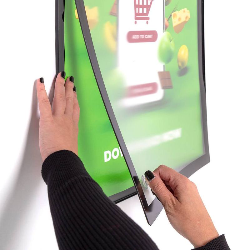 Magnetisk plakatramme Slim A4 sort