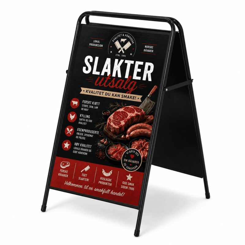 Gatebukk expo sign 50x70 cm sort