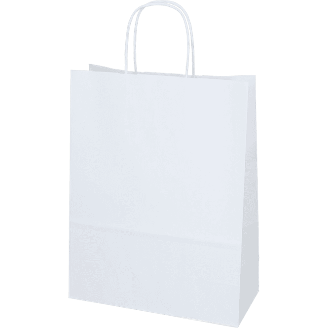 Hovedbilde Papirpose hvit  22x10x31 cm. 50 stk