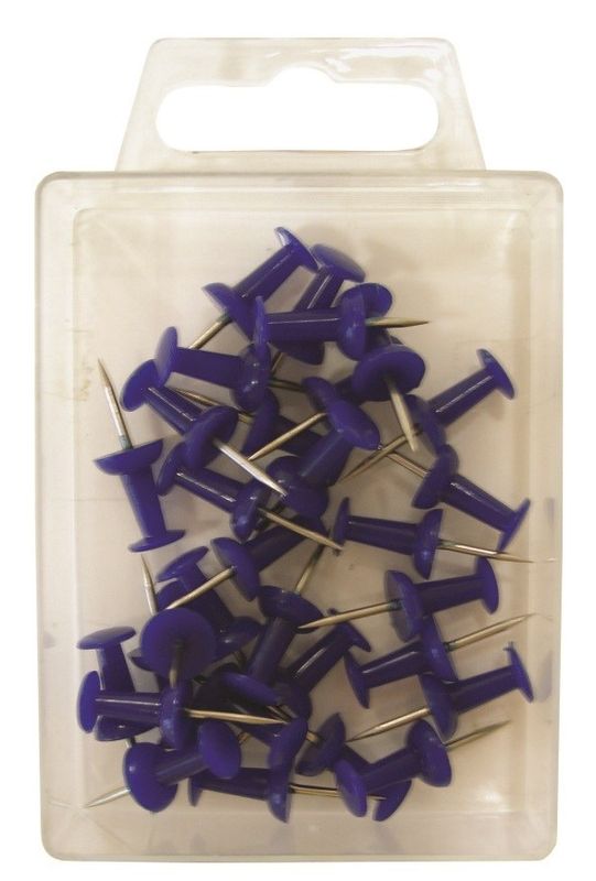 Kartnåler push pin blå 30 stk