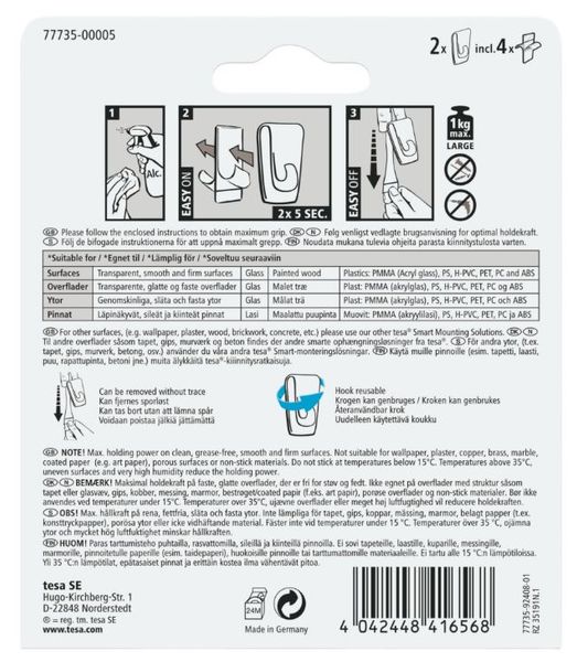 Krok selvklebende transparent 2 stk.