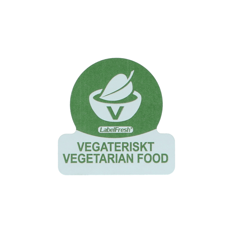 ETIKETT VEGETARISK 30X30MM 500 stk.