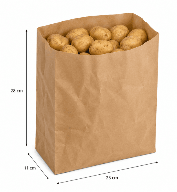 Hovedbilde Papirpose brun kraft 4 kg 500 stk.