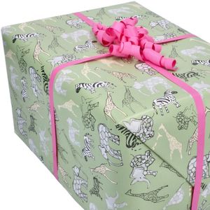 Hovedbilde Gavepapir Safari Gr&oslash;nn 57cm x 150m