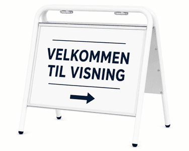 Meglerbukk A3 hvit med plastfront