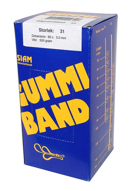 Hovedbilde Gummistrikk nr.31 60x3mm (500g)