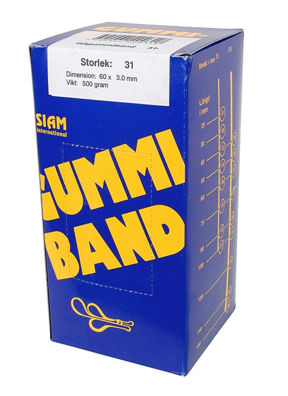 Gummistrikk nr.31 60x3mm (500g)