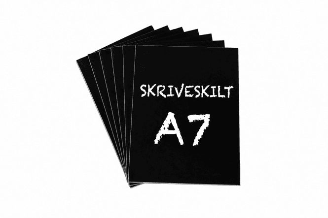 Hovedbilde Plastskilt A7 105x74mm 10 pk.