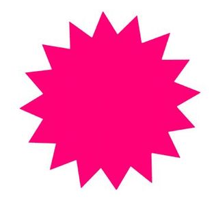 Stjerne Ø18cm. rosa  25stk.