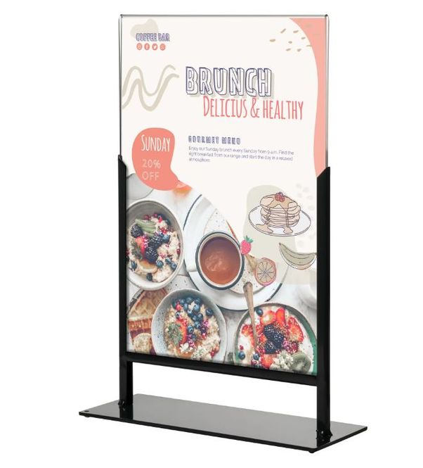 Hovedbilde Plakatstativ A4 Vintage  grå stål